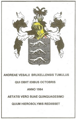 Reconstruction of Vesalius’ epitaph by Theodoor Goddeeris (2012)
